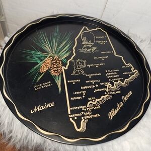 Maine Vintage  Souvenir Decorative Serving / Beverage Tray